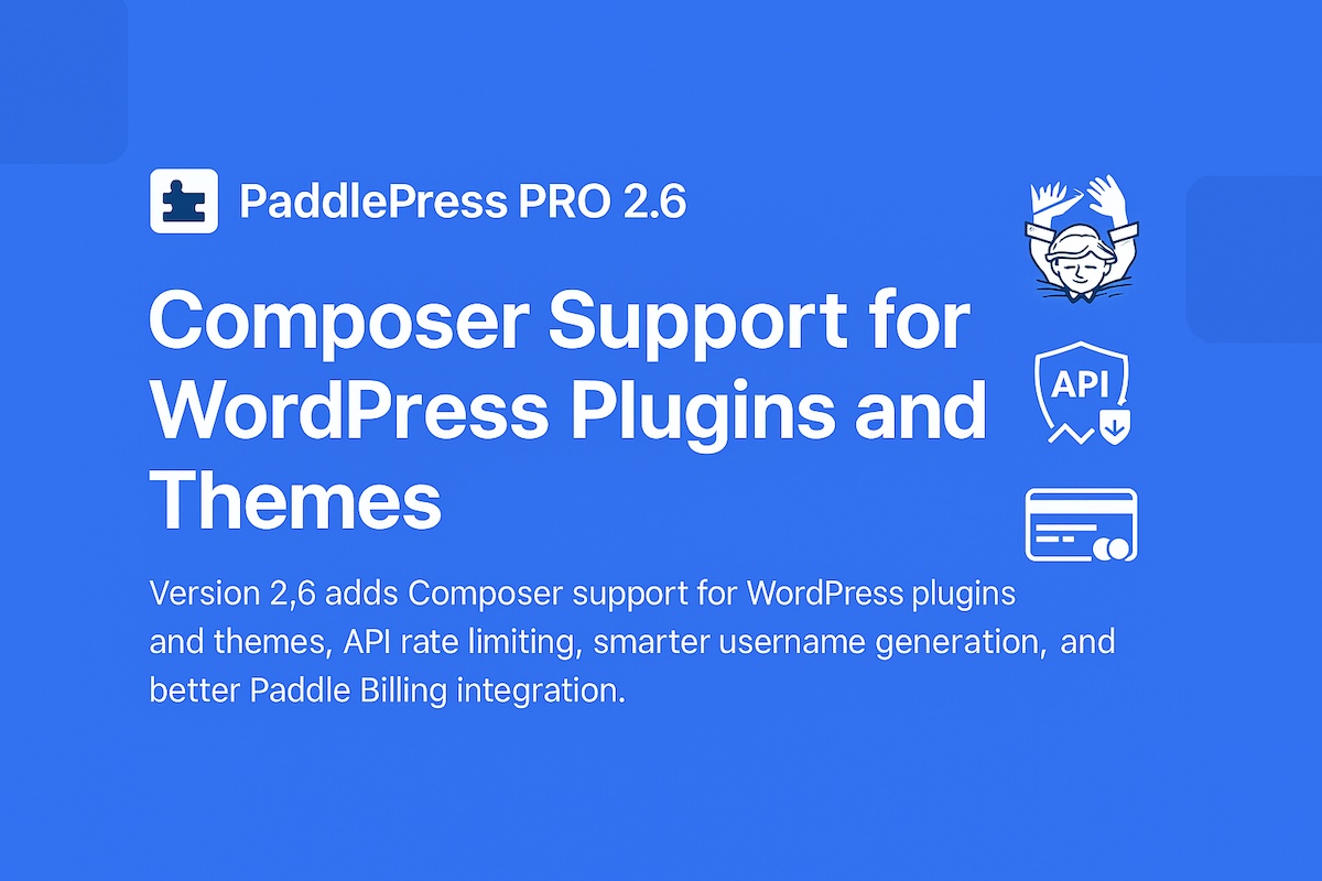 PaddlePress PRO 2.6 - Composer Support for WordPress Plugins and Themes