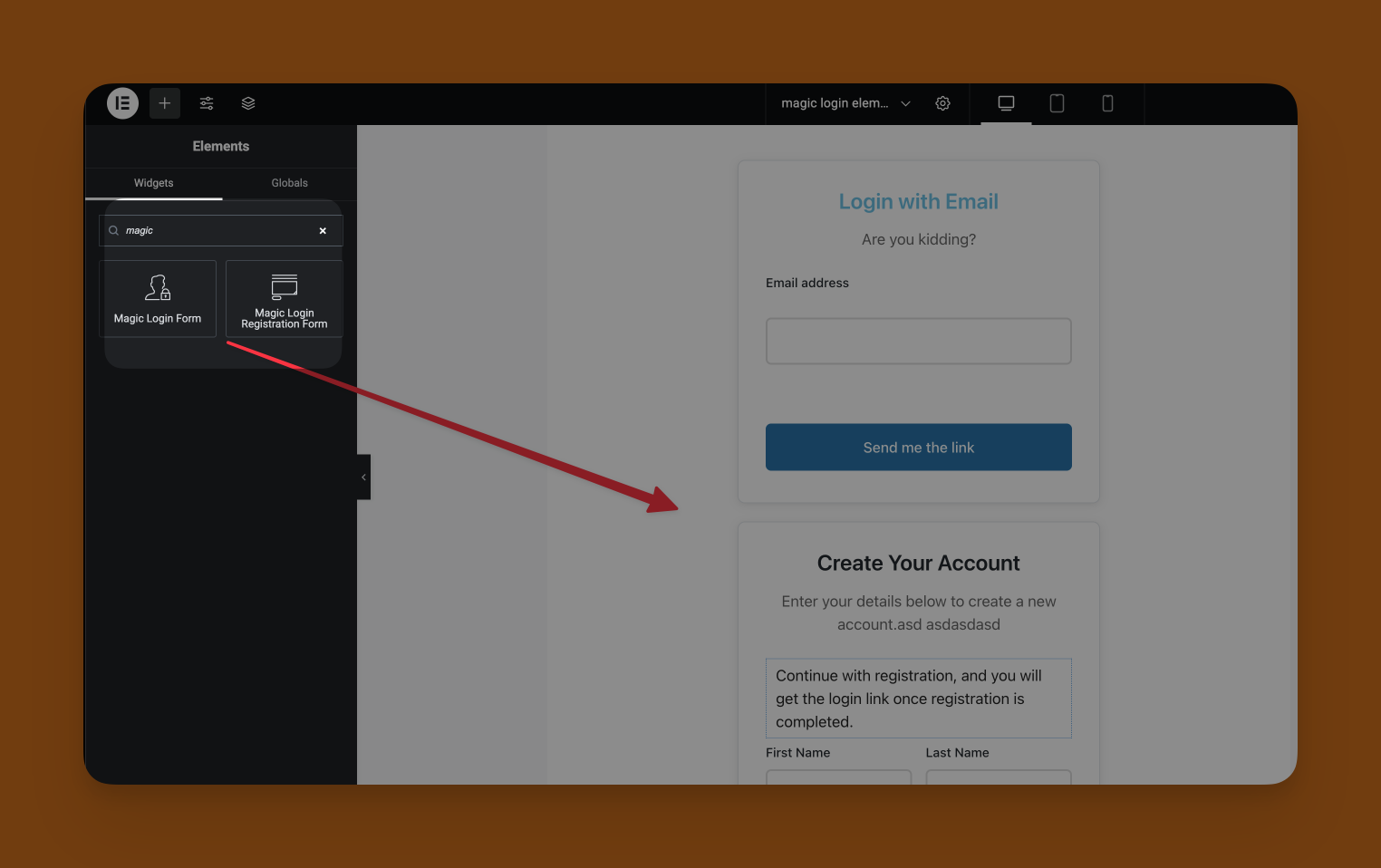 Magic Login Elementor — HandyPlugins